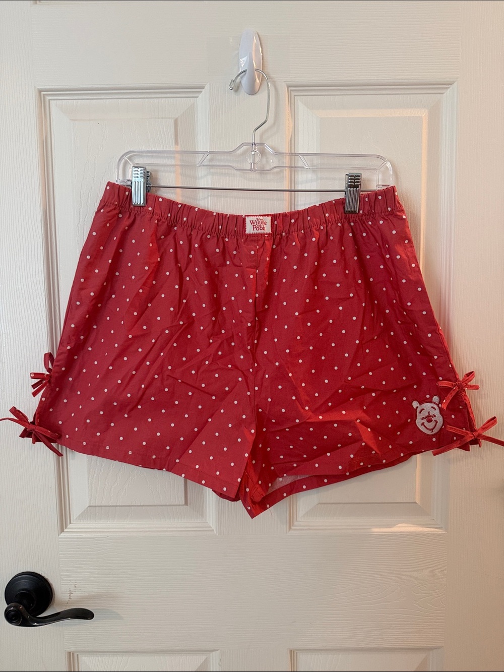 Winnie the Pooh Women’s pink  Polka Dot Lounge  shorts with Side Ties